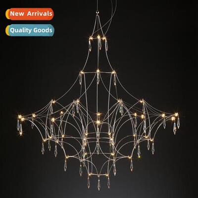 Duplicate staircase chelier living room atmosphere hall mode