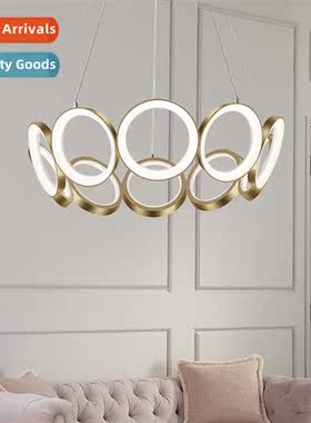 Multihead Round LED Living Room Bedroom Pendant Light Atmosp