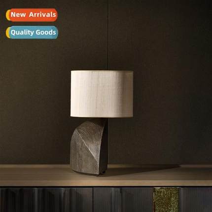 New Chinese table lamp modern study bedroom bedside wabi-sab