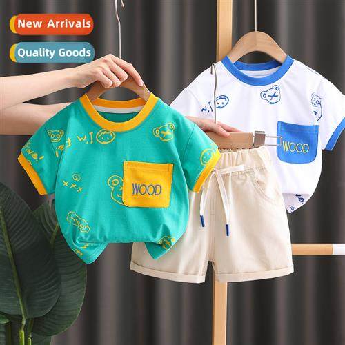 Boys summer su su baby casual short-sleeved shorts 2023 new