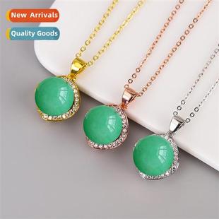 12MM natural dgling jade pendant female temperament chalcedy