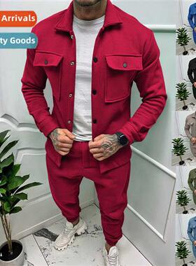 Autumn  winter fashi jacket mens su suede single-breasted so