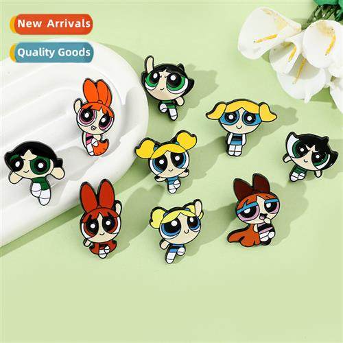 Anime carto peripheral Powerpuff Girls pin The Powerpuff Gir