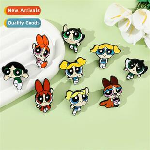 Anime carto peripheral Powerpuff Girls pin The Powerpuff Gir