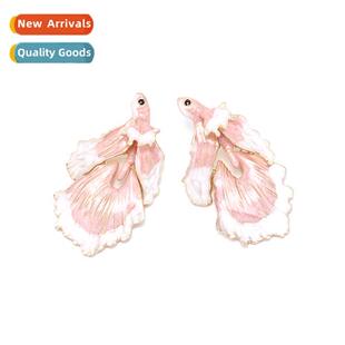 oil drop temperament new swee earrings alloy fish peacock