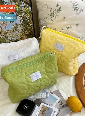 homemade ins style st flowers makeup bag macaro color portab