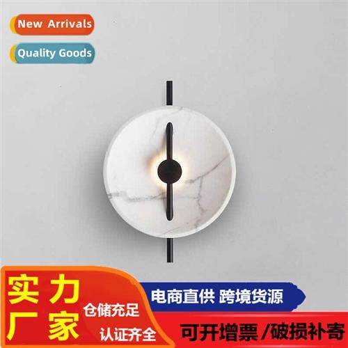 Post-modern marble powder polymer living room wall scce crea