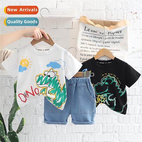 Boys carto summer su 2023 new Yankee baby n casual short-sle