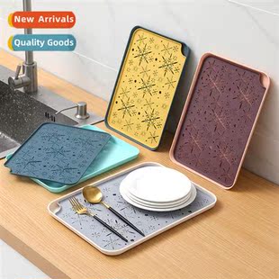 Cup tray rectangular plastic tea tray creative draining hous