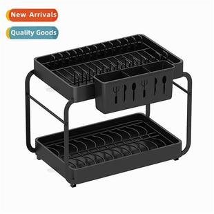 Kchen storage shelves dish draining rack household removable