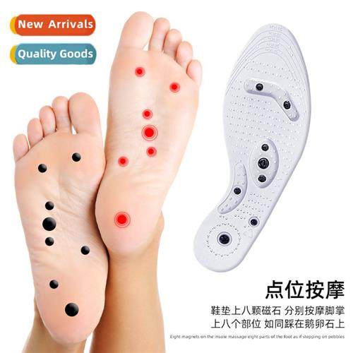 Transparent 8 magnets massage insole men  women models wh ho