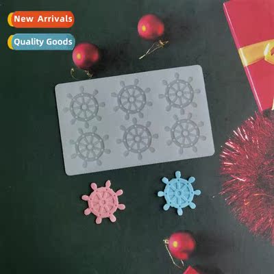 6 sets  ship rudder chocolate biscu cake mold, ice cream can