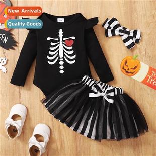 2022 new fall sleeved printing winter Halloween Girls