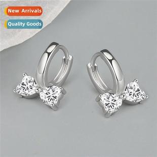 zircia earrings buckle bow nic ear set temperament New fashi