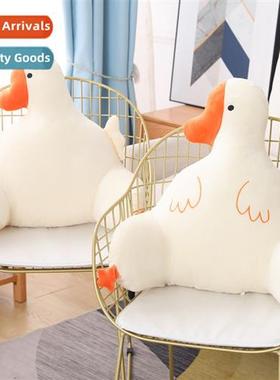 Cute whe goose lumbar carto thickened warm plush goose pillo