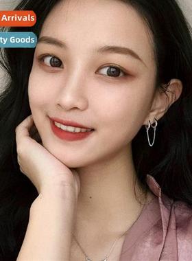 temperament double earrings niche  ins earrings cool hsome f