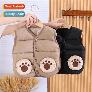 vest 2023 warm fall out thickened winter childrens Boys new