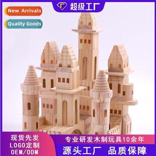 castle building blocks Childrens high color stacking bui log