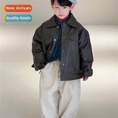 Childrens childrens lear jacket 2023 winter new childrens bo