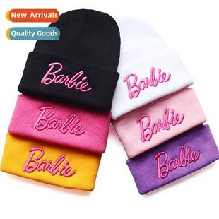 warm wool dimensial fall embroi three winter Barbie New cap