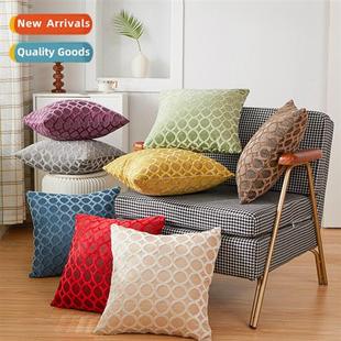Geometric Throw Velvet Bedsi Home Simple Cover Cut Pillow