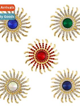 Exquise creative sunflower brooch fashi simple versatile dia