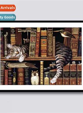 Diamd painting cross stch new modern an style bookshelf lazy