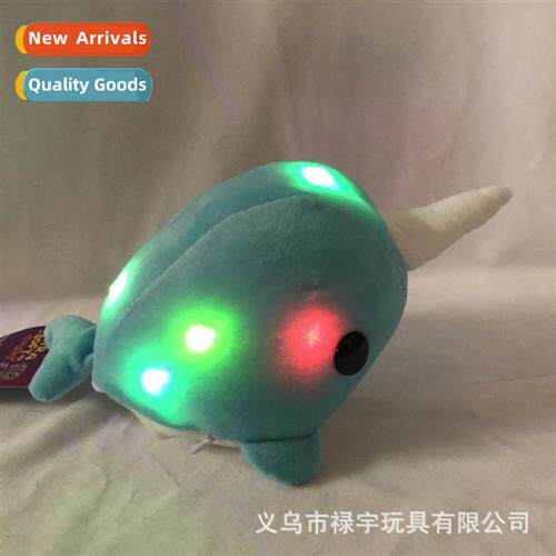 New LED colorful light-emting unicorn whale new unicorn doll
