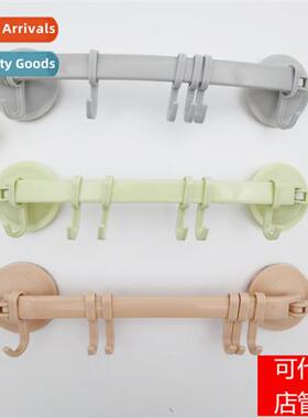 Kchen bathroom n-marking nail-free storage 6 hooks bathroom