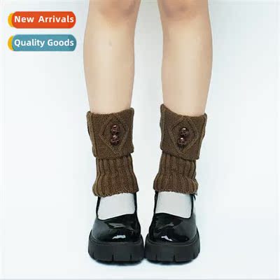 Autumn and winter womens boot covers short sockliner wool kn