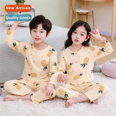Spring and summer air-cdiing clothing childrens pajamas boys