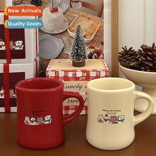 New Year Christmas mug carto mug milk breakfast fice cfee cu