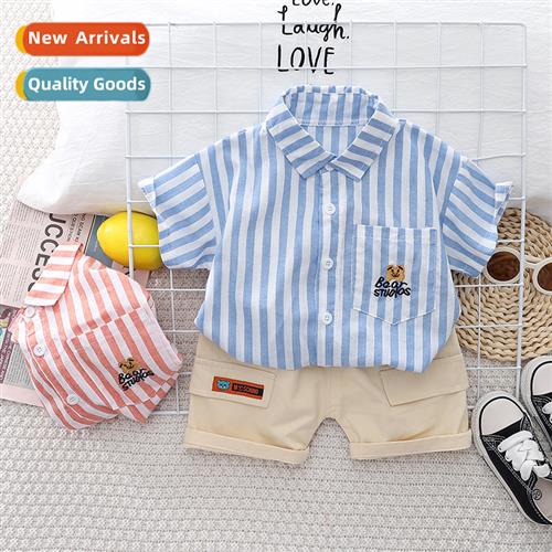 Boys summer su 2023 new childrens clothing baby summer fashi