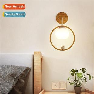 wall lamp creative Scinavian bedside bird persaly Japane log