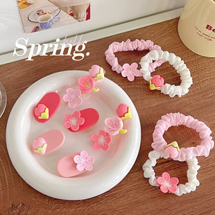 pink color clips Korea cut flower peach love Japan system