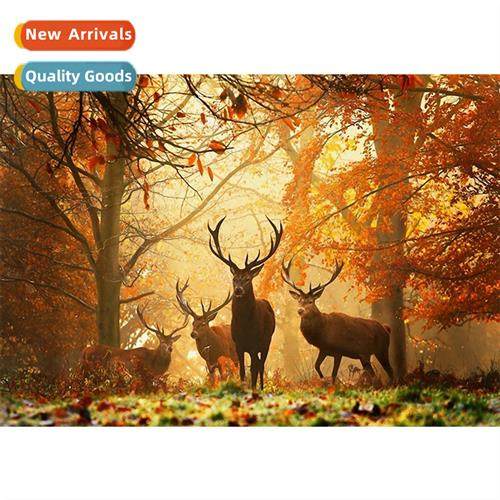 New elk forest diamd painting modern simple living room hmad