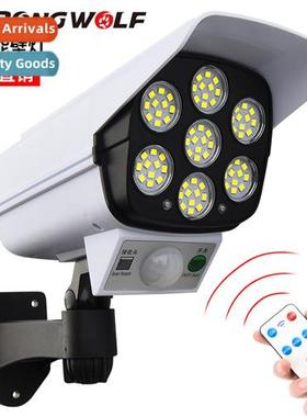 2020 new solar wall lights simulati moring fake camera body