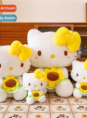 New creative carto sunflower KT cat holding strawberry cat d