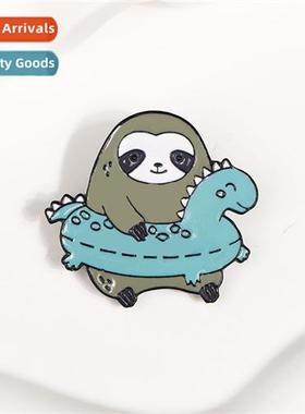 Europe and  Uned States creative dorky sloth swimming dinosa