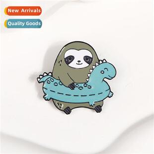 Europe and  Uned States creative dorky sloth swimming dinosa