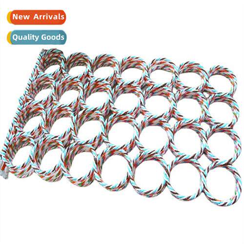 A1303 Creative Paper Rattan Coat Rack 28 Rings Scarf Holder