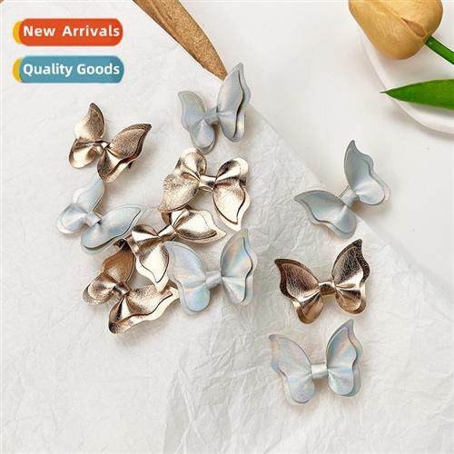 Vintage temperament metallic butterfly hair clips female swe