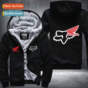 black hooded seam fall pocke side winter leisure FOX padded