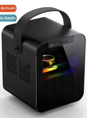 JsboBO100 Portable Case Tempered Glass ITX Computer Desktop