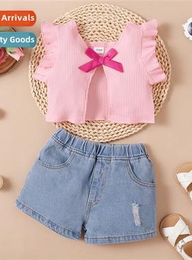 Girls spring  autumn  2022 new n solid color sleeveless top