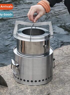 Outdoor portable barbecue grill round firewood stove multifu