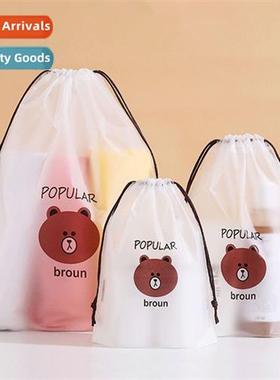 Drawstring Bag Plastic Drawstring Bag Frosted Shoes Travel O