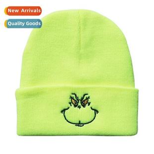 mster green Grinch embroidered cap carto knted GRINCH