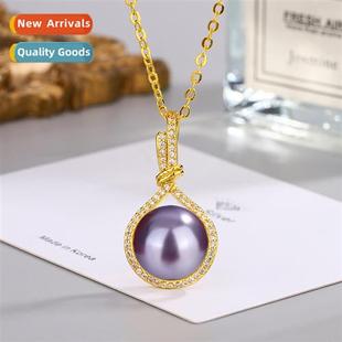 purple pearl black zircia yel pink imati female Set necklace