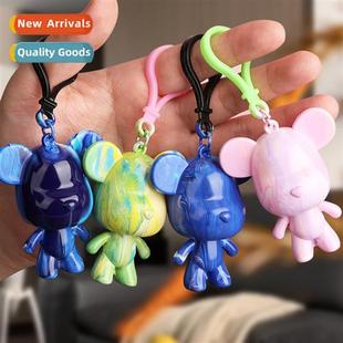 pendant mini diy bear homema hmade keychain embryo Fluid whe